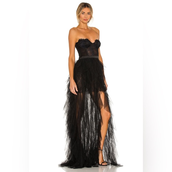 For Love and Lemon lace and tulle Bustier dress size S - Picture 2 of 16